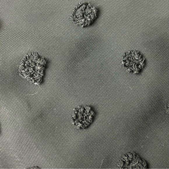 Liumilac Women's Swiss Dot Long Sleeve Chiffon Blouse Sheer Mesh Overlay Black S - Picture 10 of 10